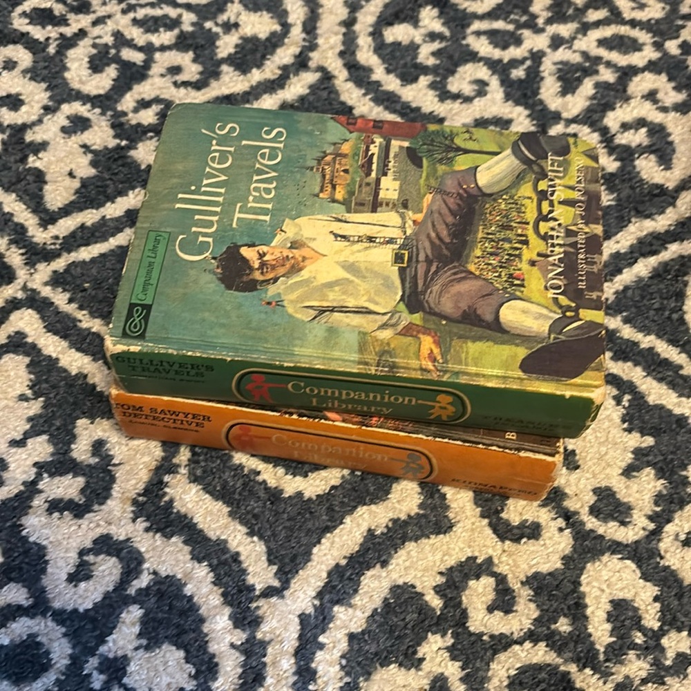 Vintage 1960s Companion Library Classic Stories 2 In 1 Books Hardcover Lot Of 2